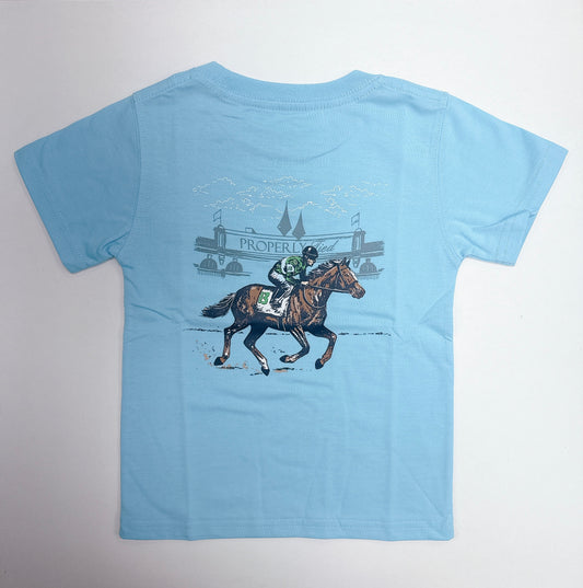 Boys Derby Day SS Aqua