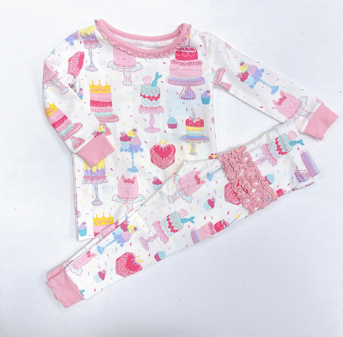 Cake Party Ruffle Long Sleeve Set