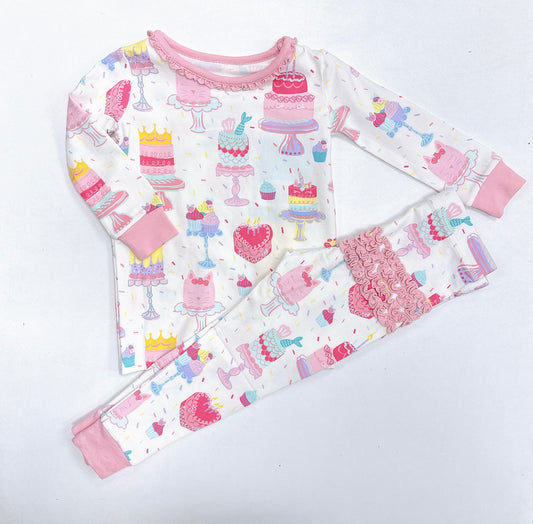 Cake Party Ruffle Long Sleeve Set