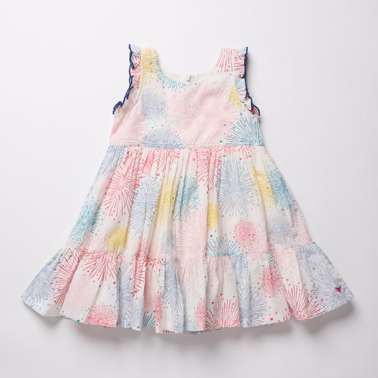 Girls Kelsey Dress - Fireworks
