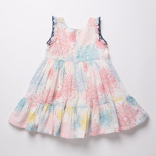 Girls Kelsey Dress - Fireworks