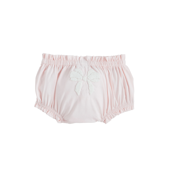 Pink Boucle Bow Diaper Cover