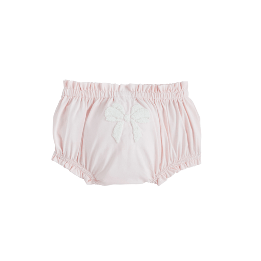 Pink Boucle Bow Diaper Cover