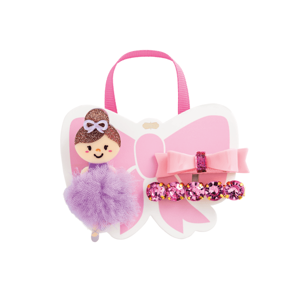 Ballerina Hair Clip Set - Purple