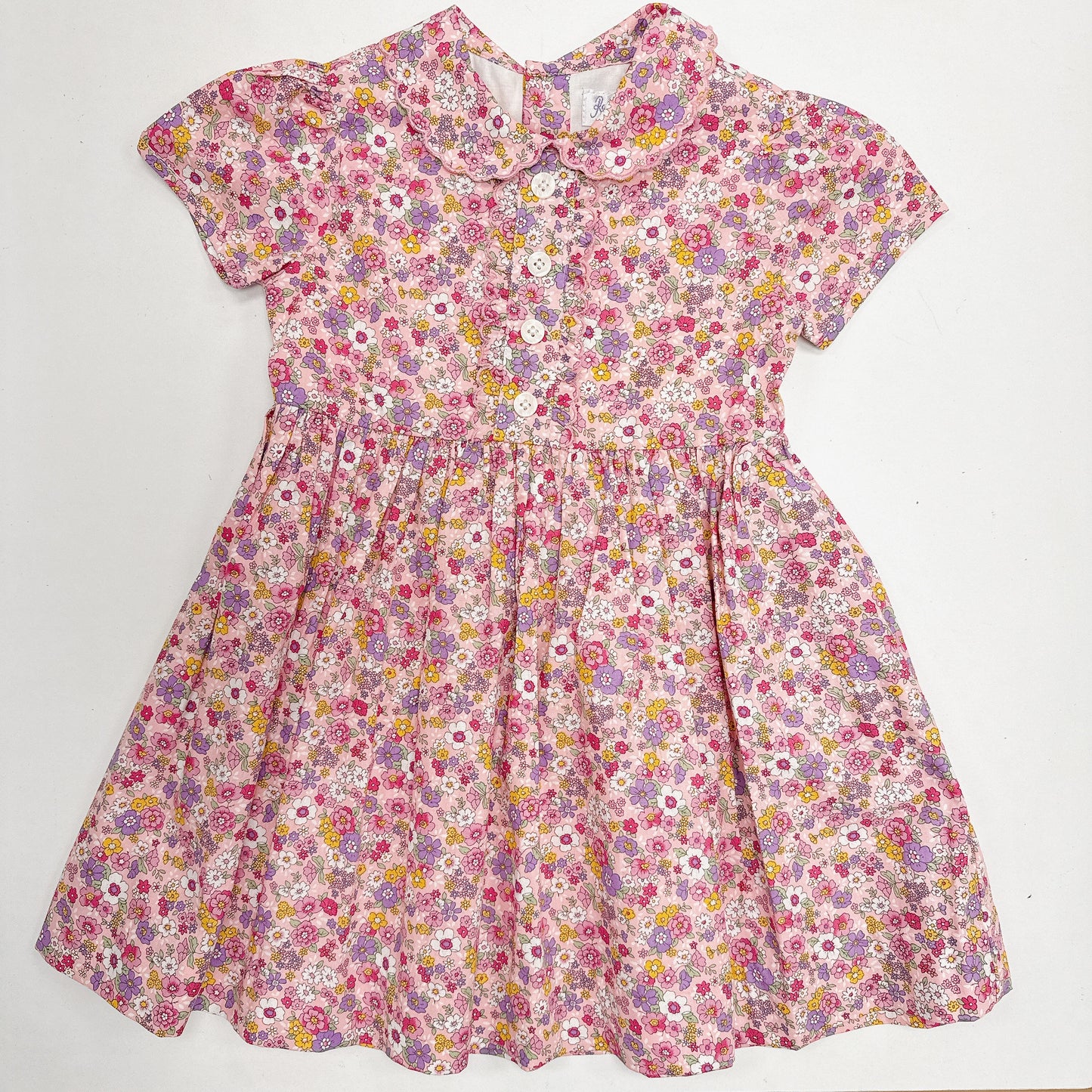 Floral Half Button- Front Dress