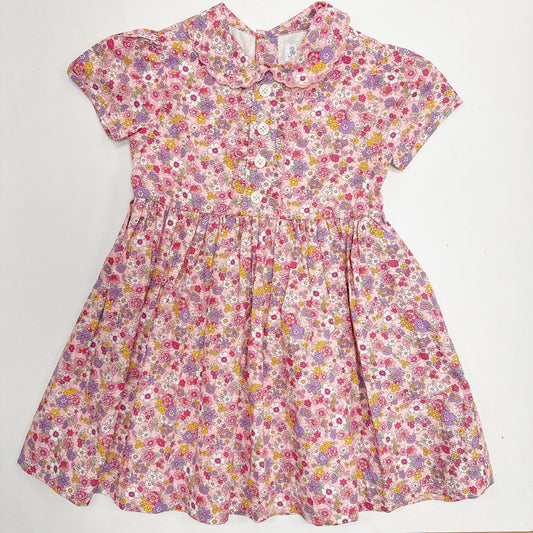 Floral Half Button- Front Dress