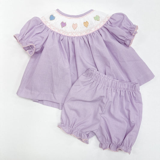 Rainbow Hearts Annabelle Bloomer Set