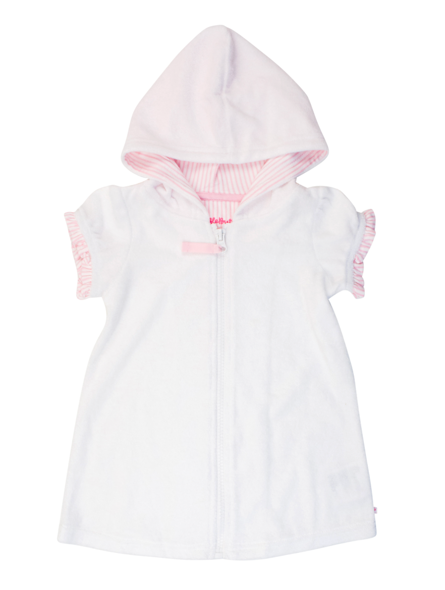 White Full-Zip Cover up