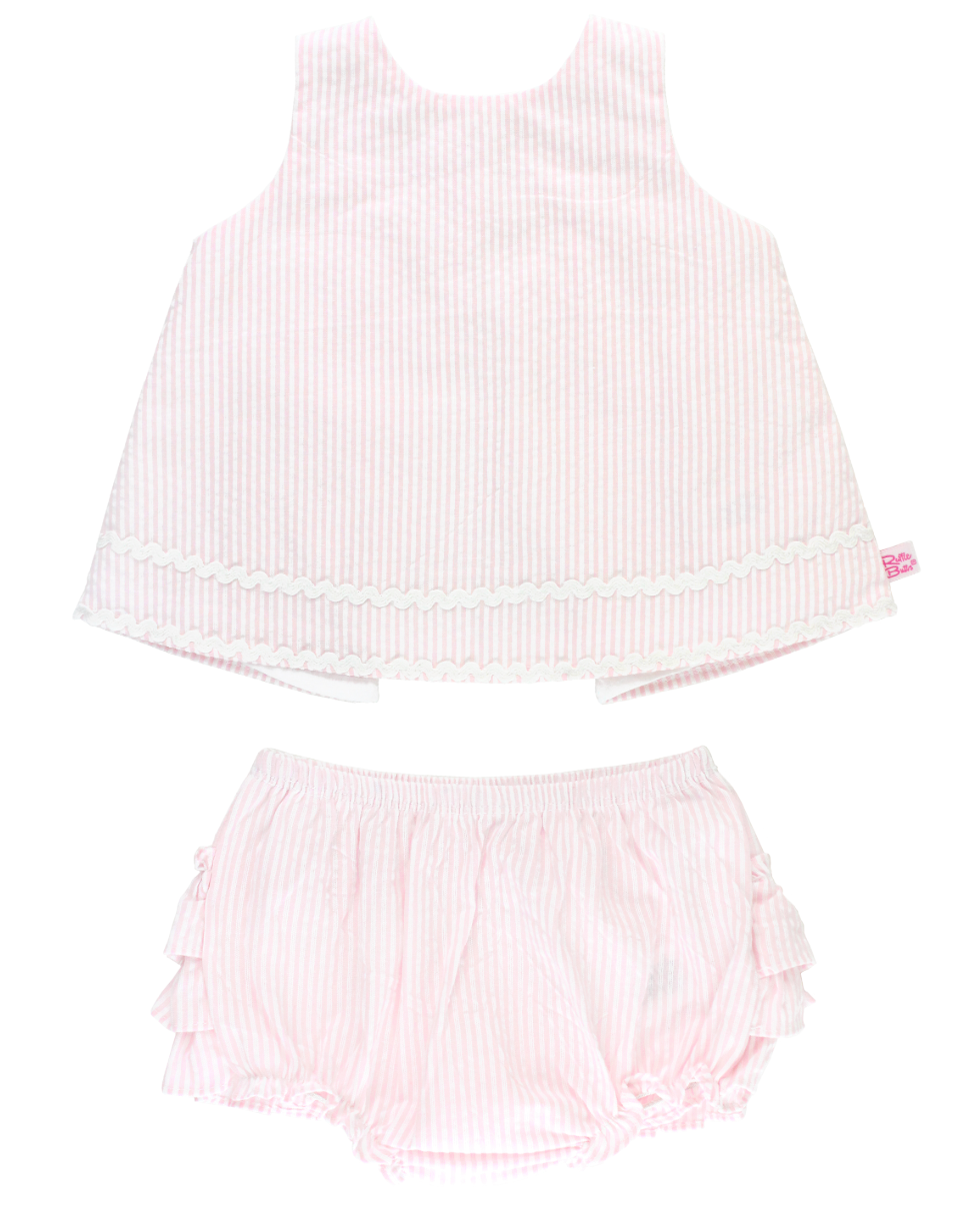 Swing Top & Bloomer Set - Pink Seersucker