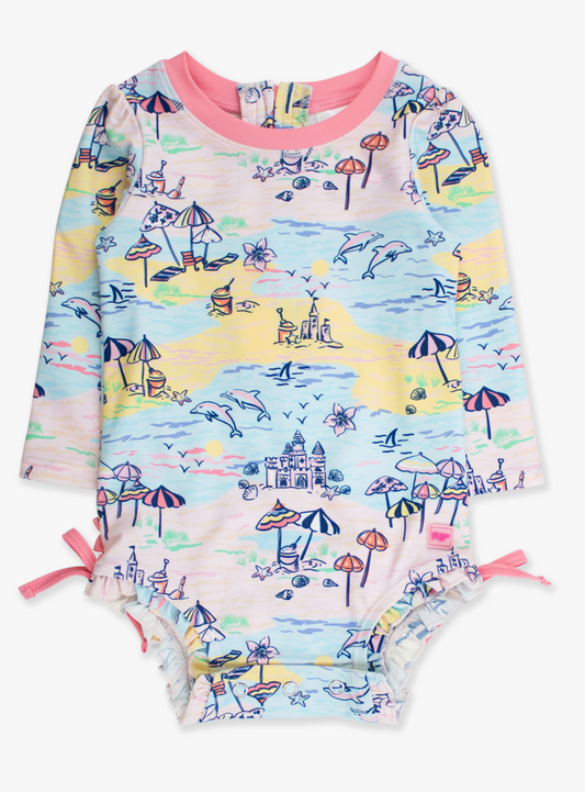 Beach Day Long Sleeve One Piece