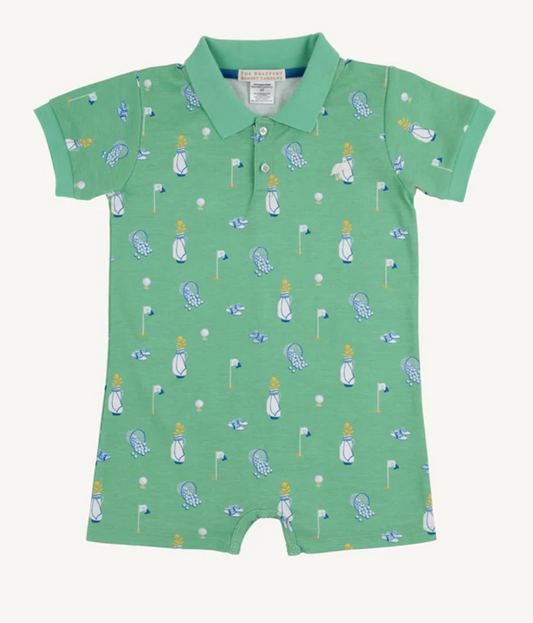 Clubhouse Romper - Wood Boat Blue