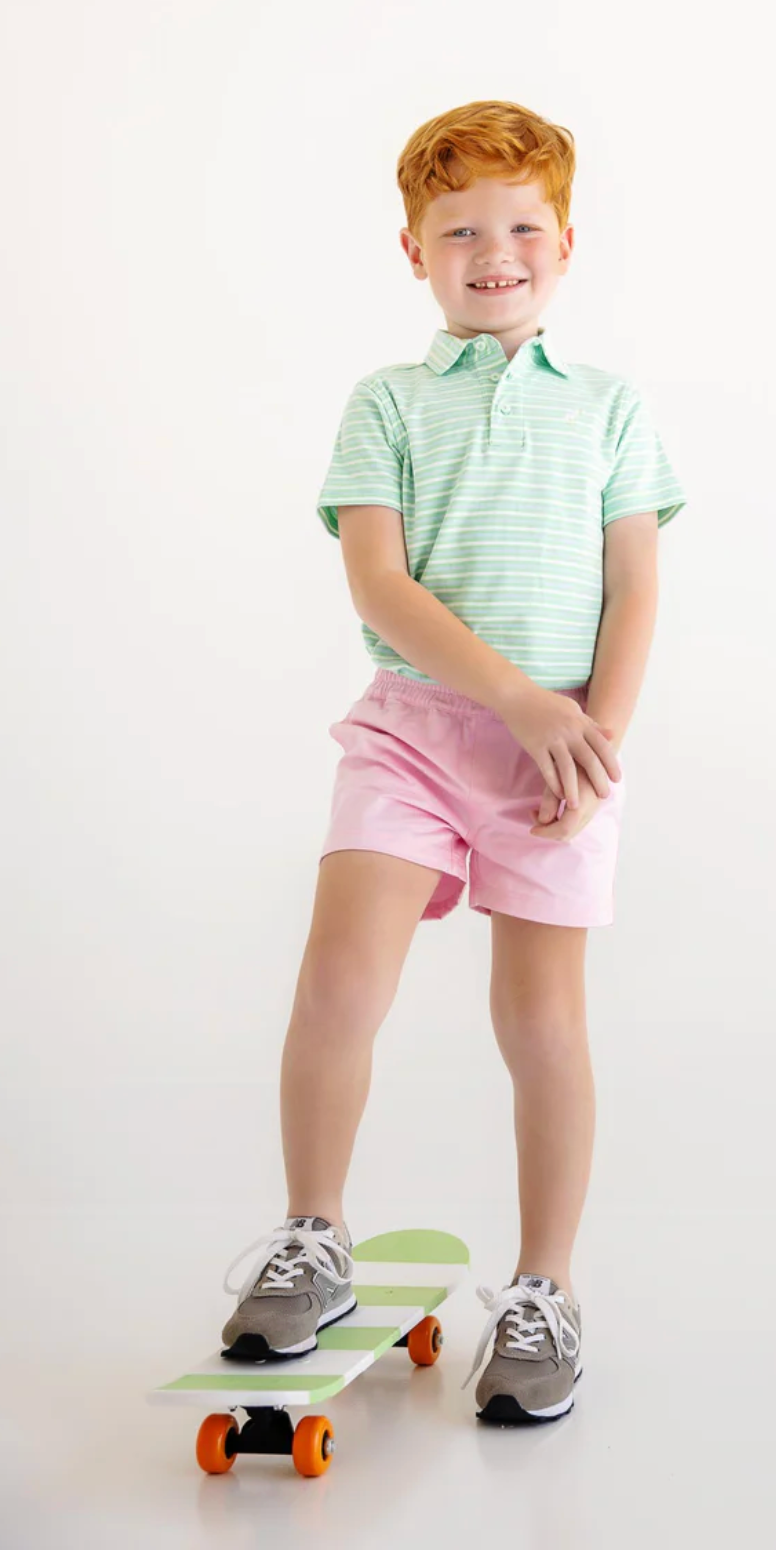 Prim and Proper Short Sleeve Polo - Sumner County Stripe