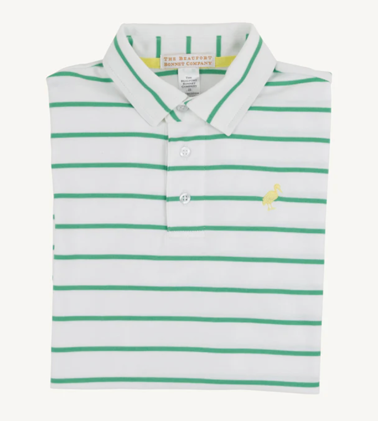 Prim & Proper Polo S/S - Gibson Green Stripe