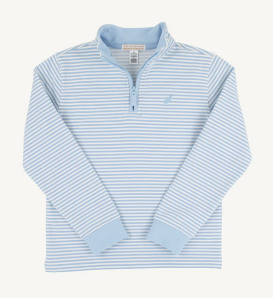 Hayward Half Zip - Beale Street Blue Stripe