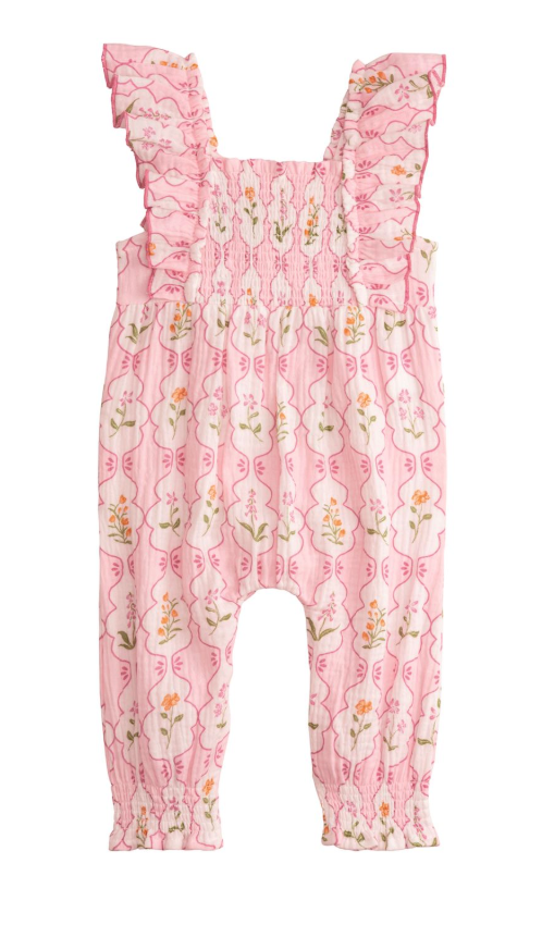 Pink Floral Block Longwall