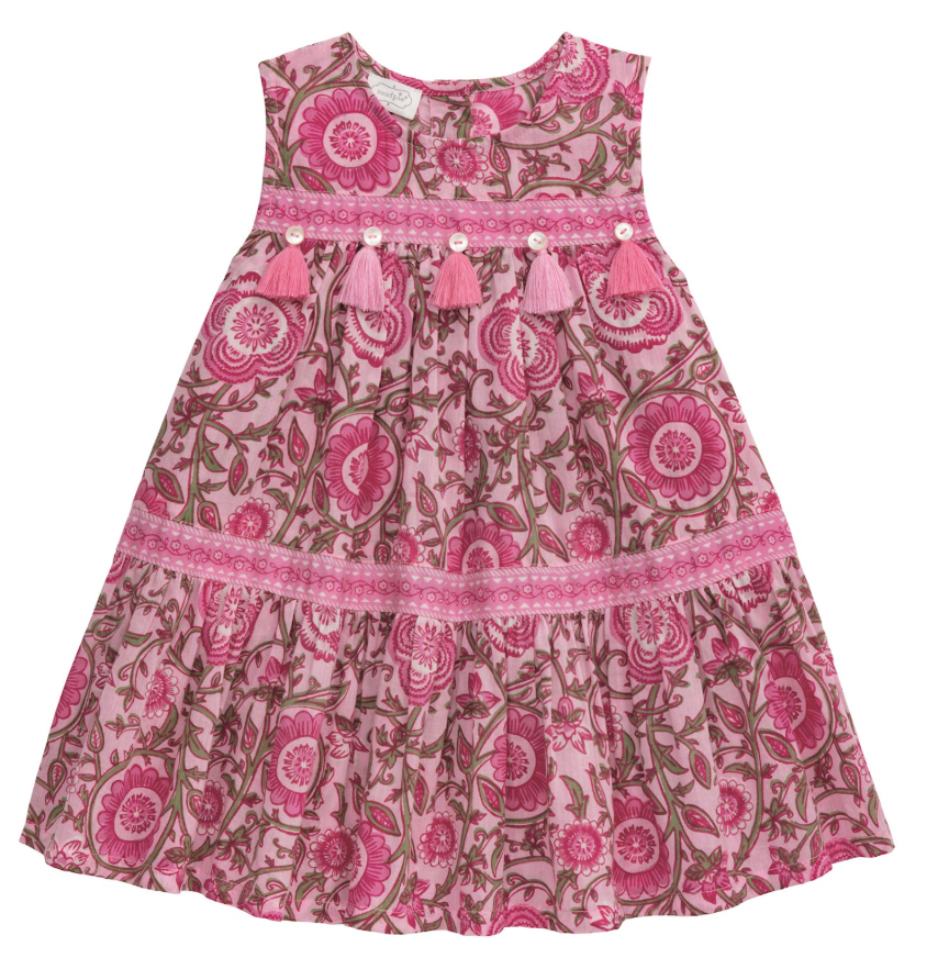Pink Floral Block Dress