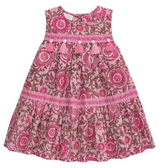 Pink Floral Block Dress