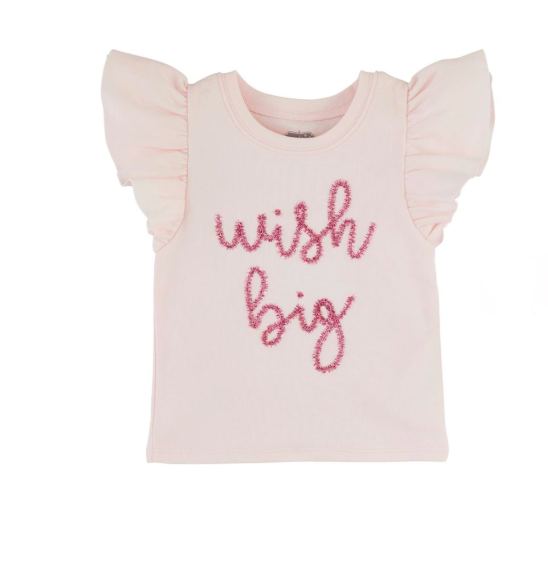Wish big girl birthday shirt- pink