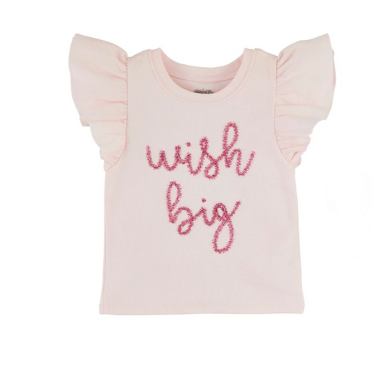 Wish big girl birthday shirt- pink
