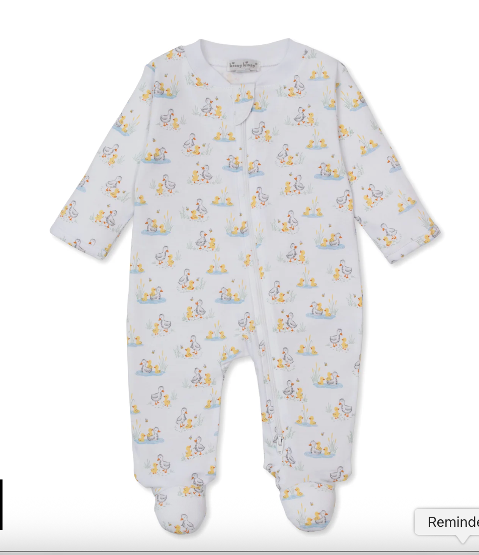 Boys duck Footie with zip