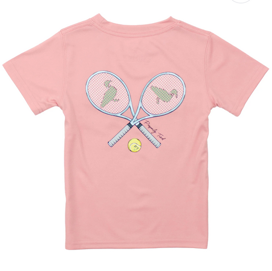 Girls Performance S/S Tennis Tee - Blush