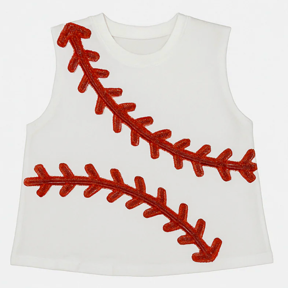 Baseball White Tank