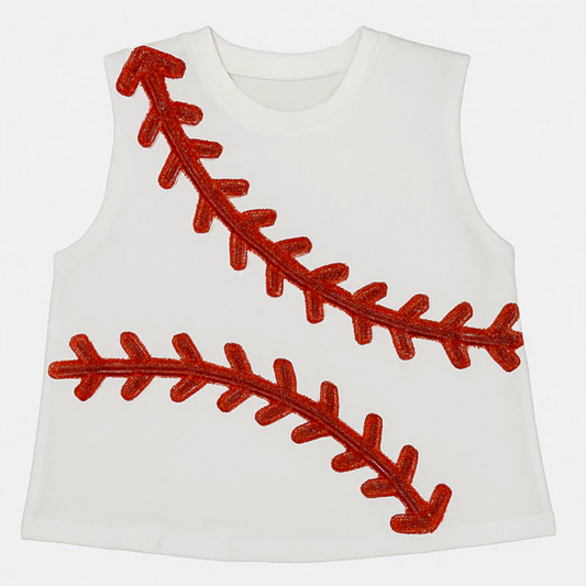 Baseball White Tank
