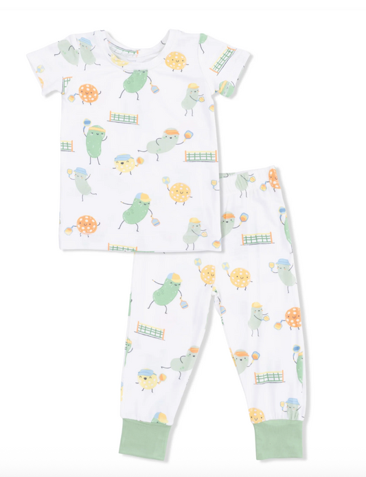 Pickles Playing Pickleball Short Sleeve Loungewear Set