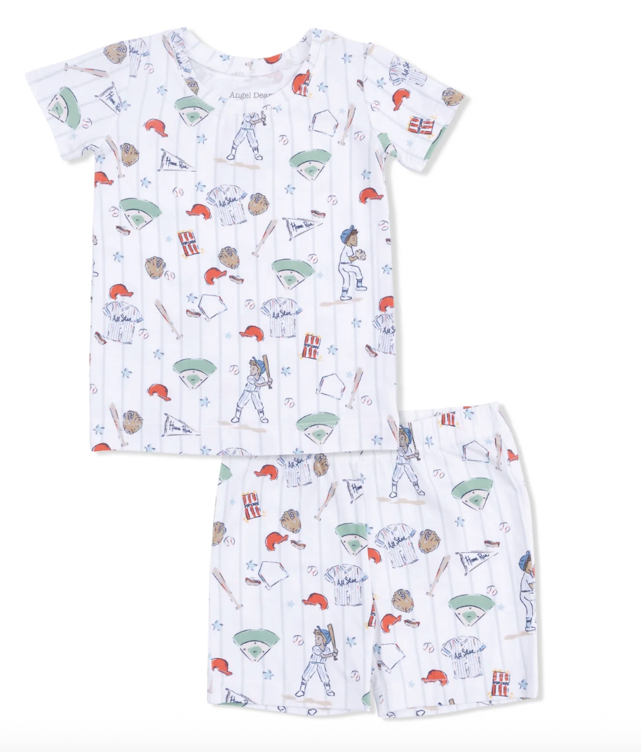 Home Run Baseball Loungewear Short Set