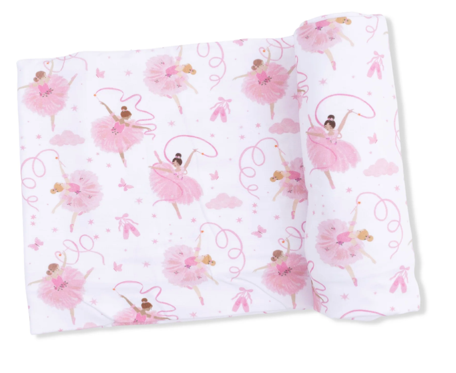 Ribbon Ballerinas Swaddle Blanket