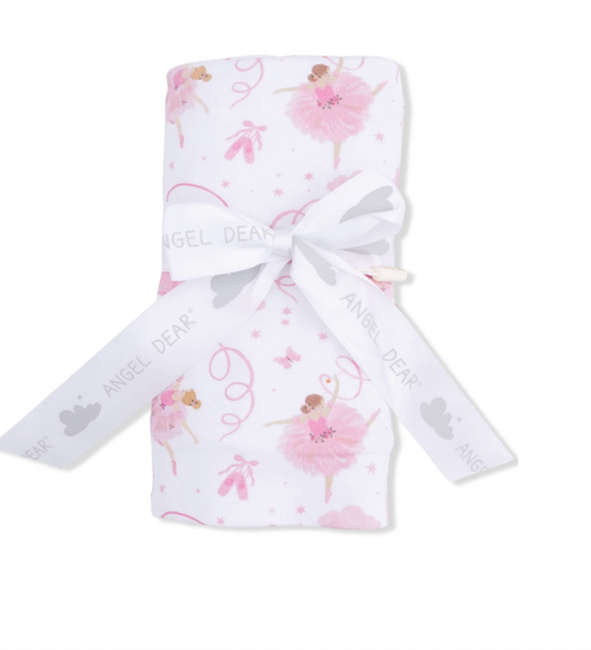 Ribbon Ballerinas Swaddle Blanket