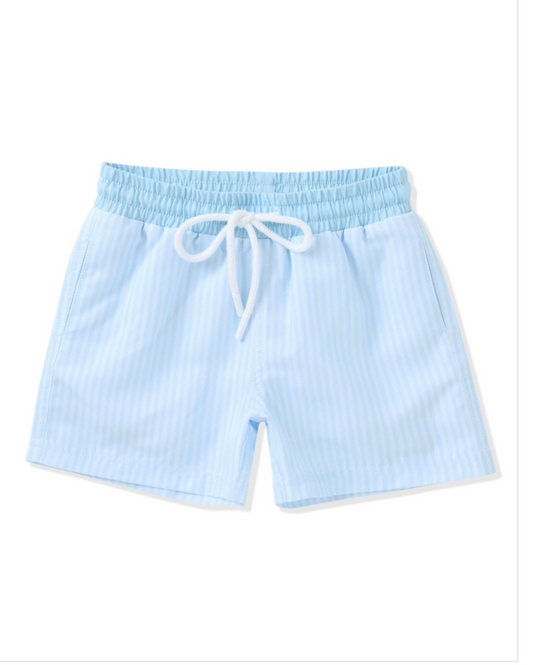 Swim Trunks Light Blue Stripe