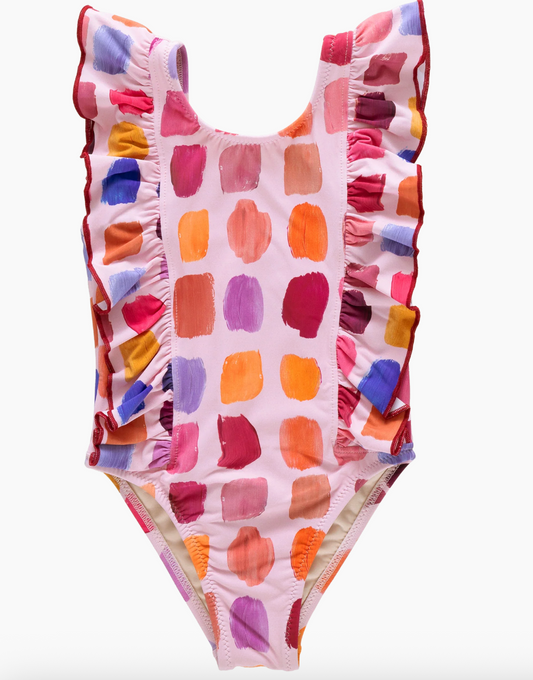 Katniss Pink Paint Swatches swimsuit