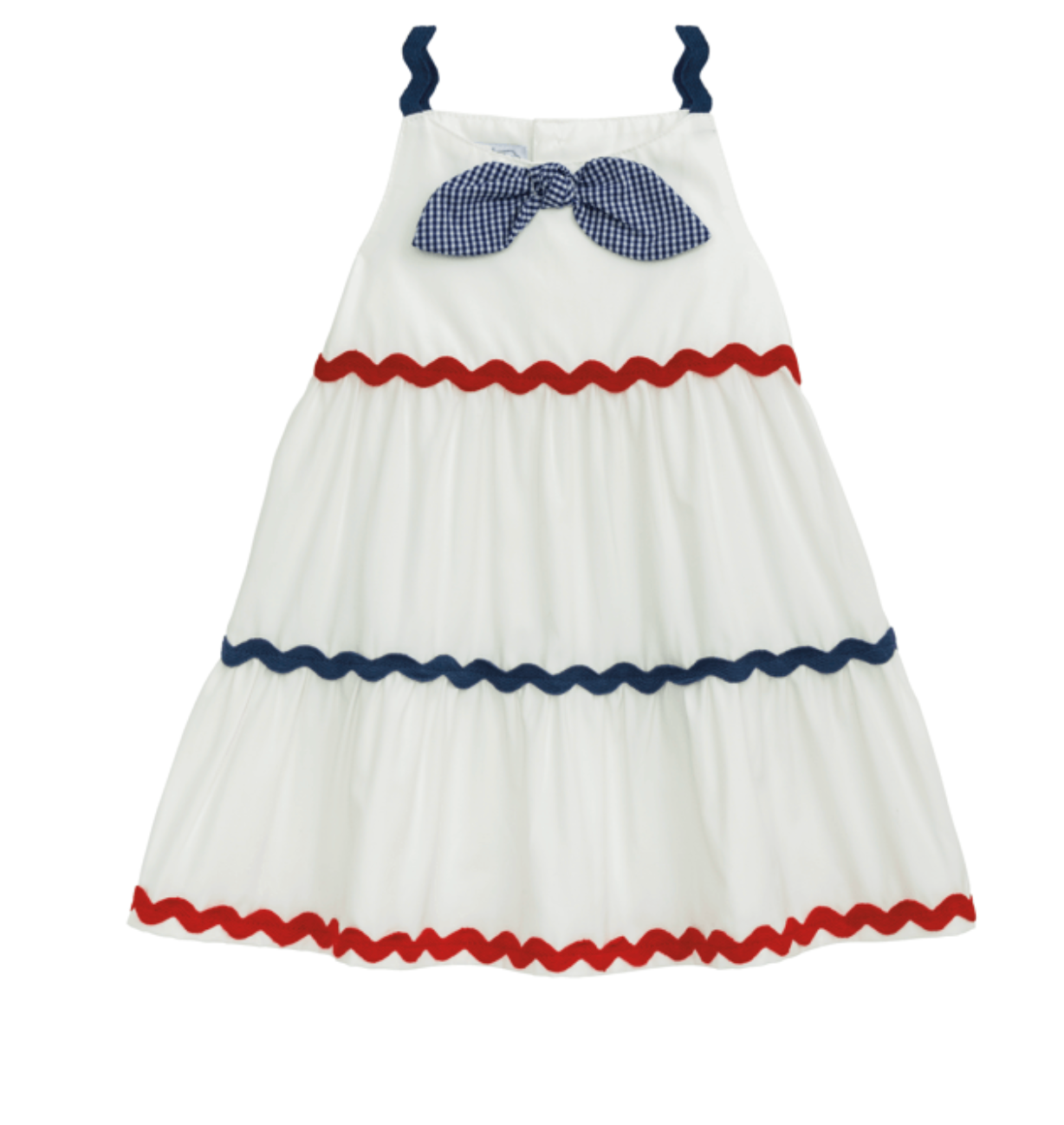 Tier Ric Rac Dress - Red/White/Blue