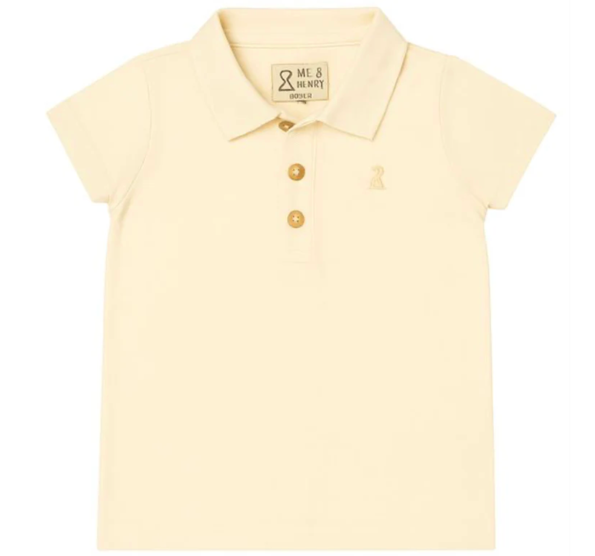 Cream pique polo