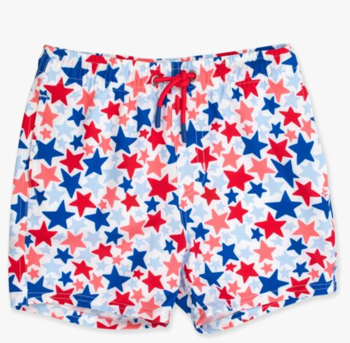 star-spangled performance hybrid swim trunks