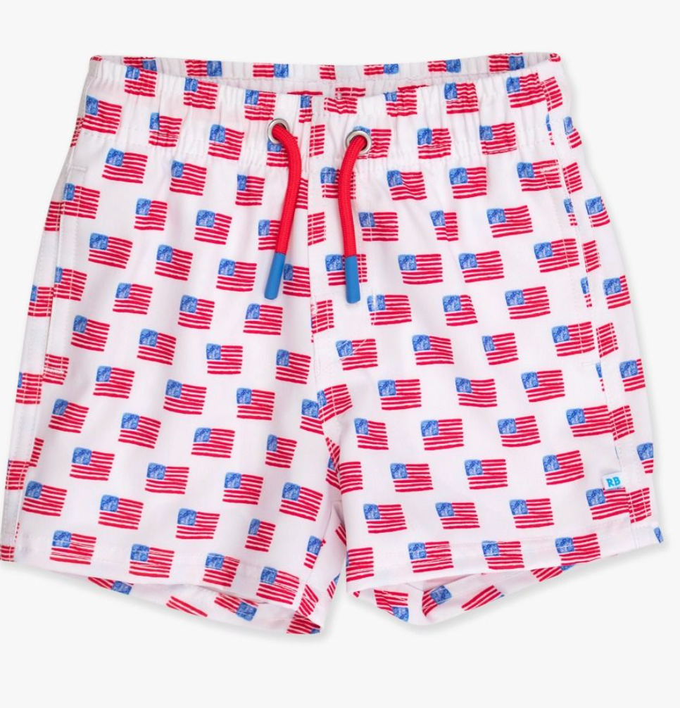 Freedom flag performance hybrid swim trunks