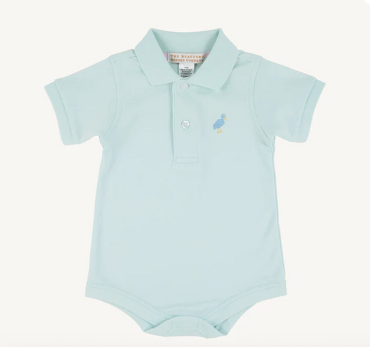 Sea Island seafoam prim and proper onesie