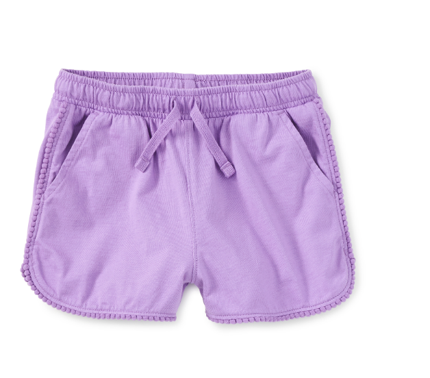 Pom-pom shorts paisley purple