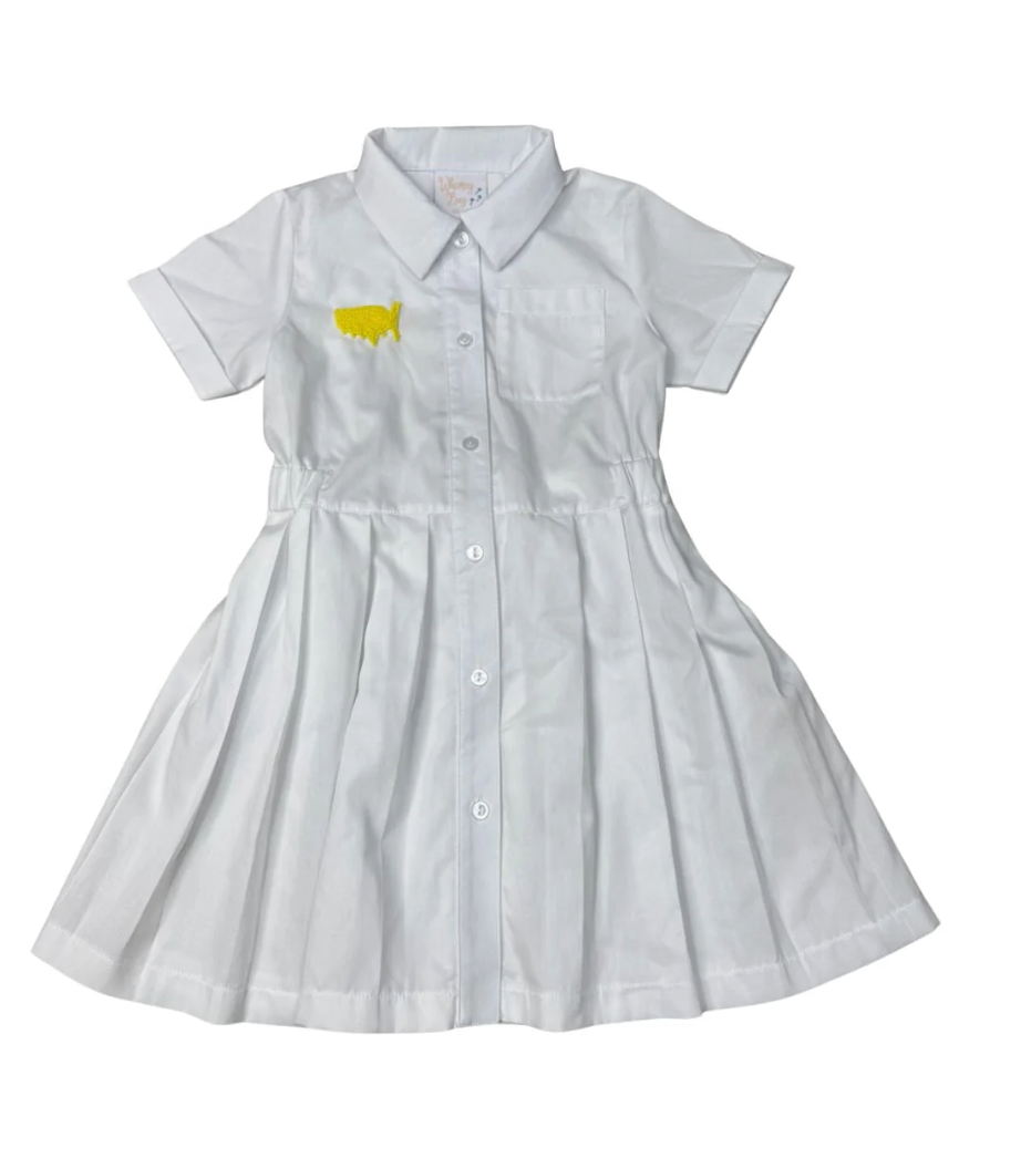 On the green skirted caddie dress