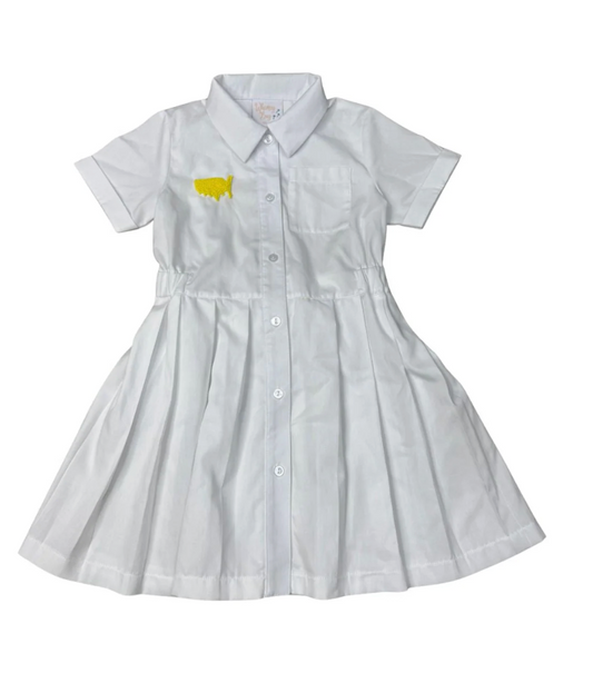 On the green skirted caddie dress