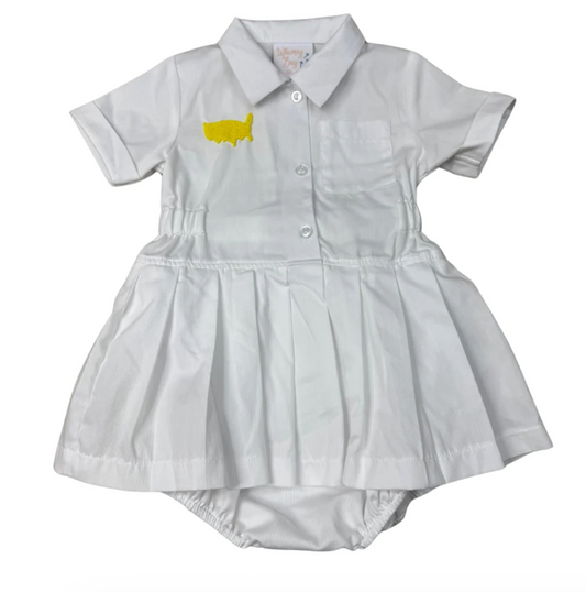 On the green skirted caddie bubble