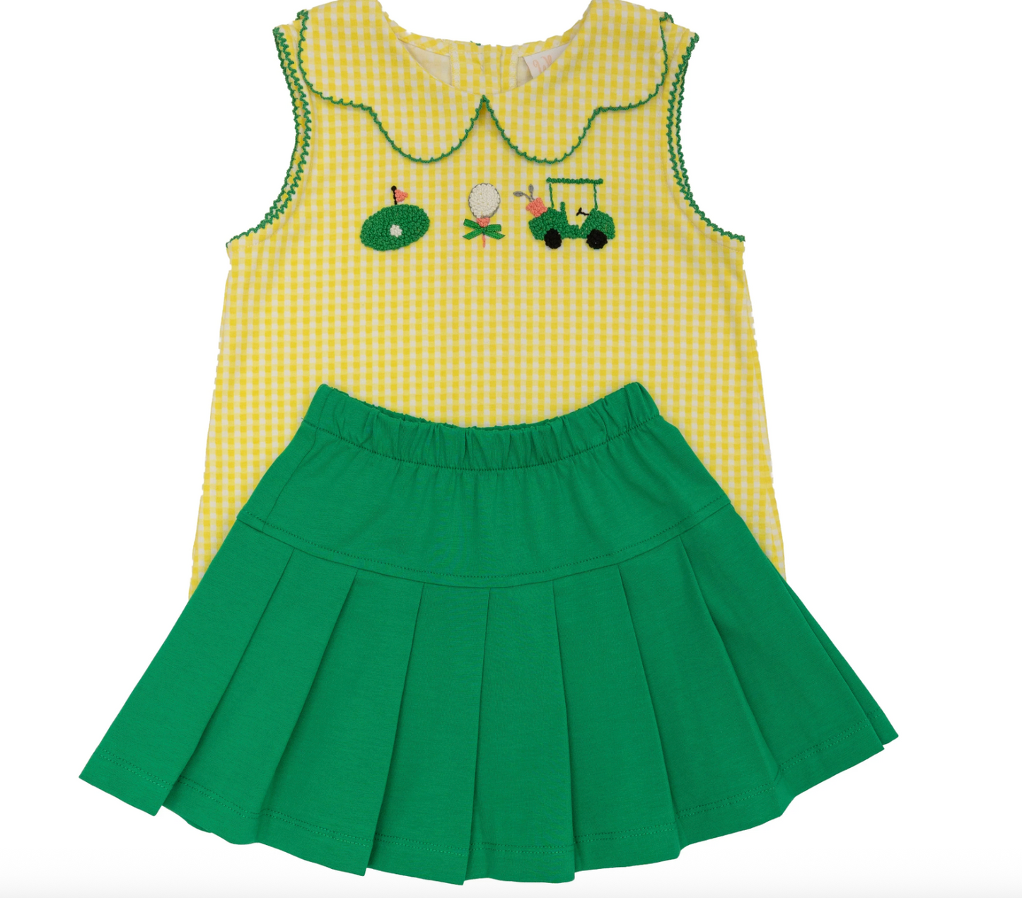 Tee Time scalloped tennis skirt set