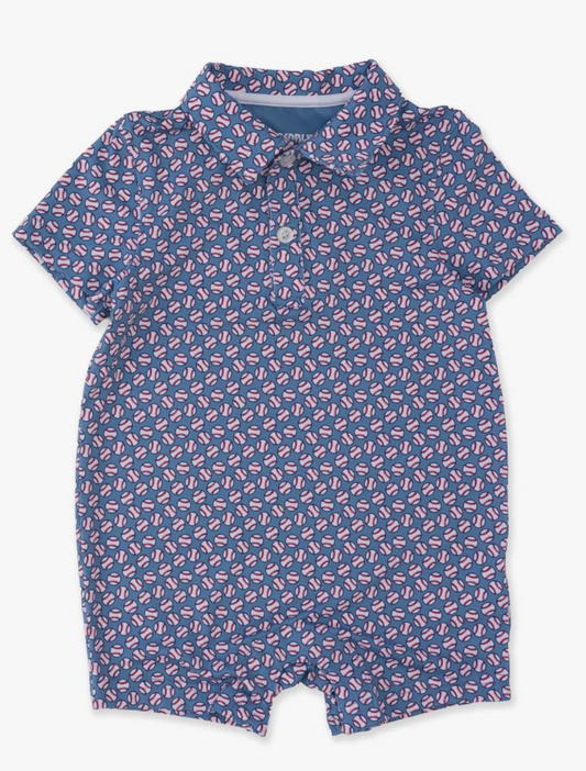 Home Run performance polo romper
