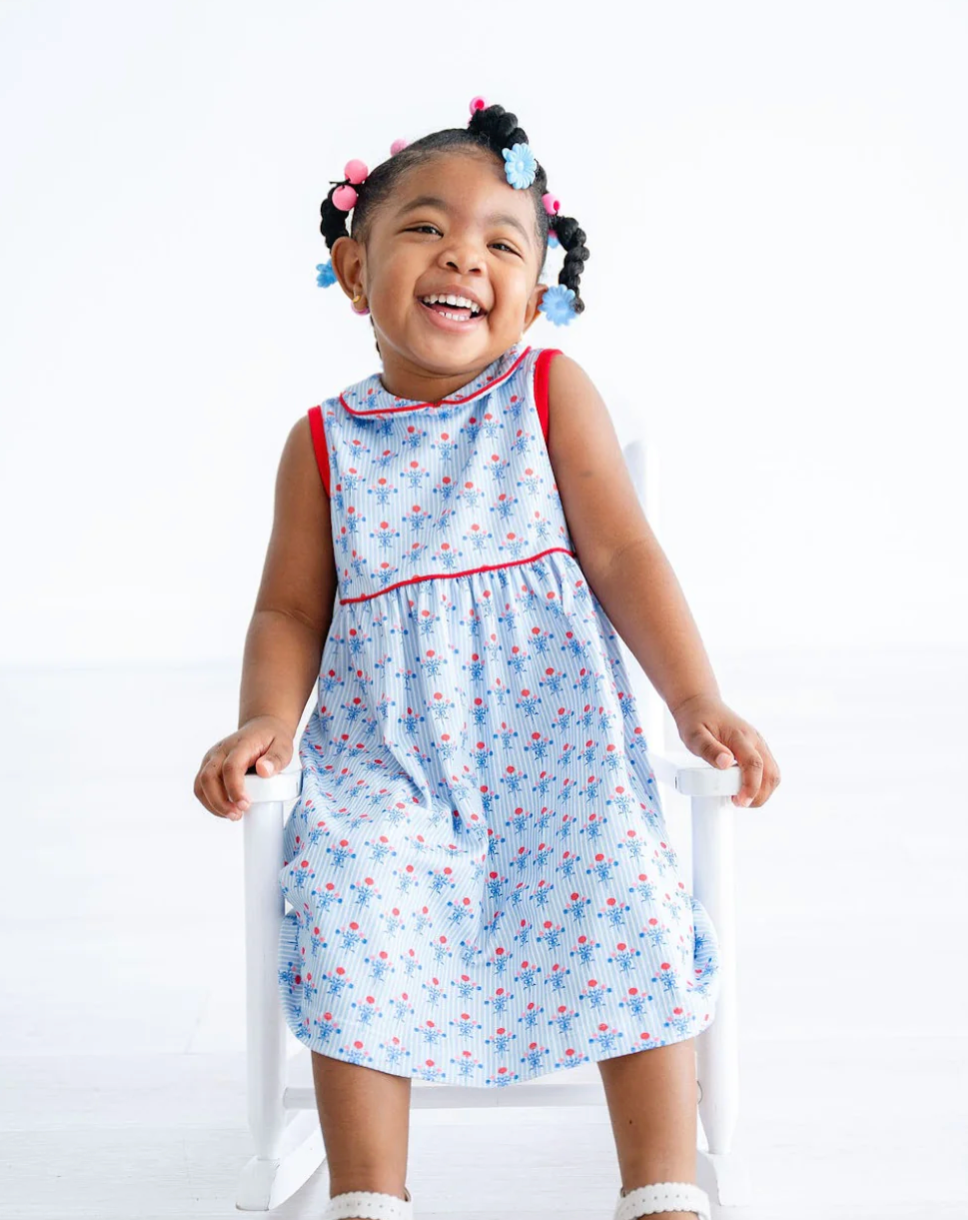 Patriotic floral libby dress