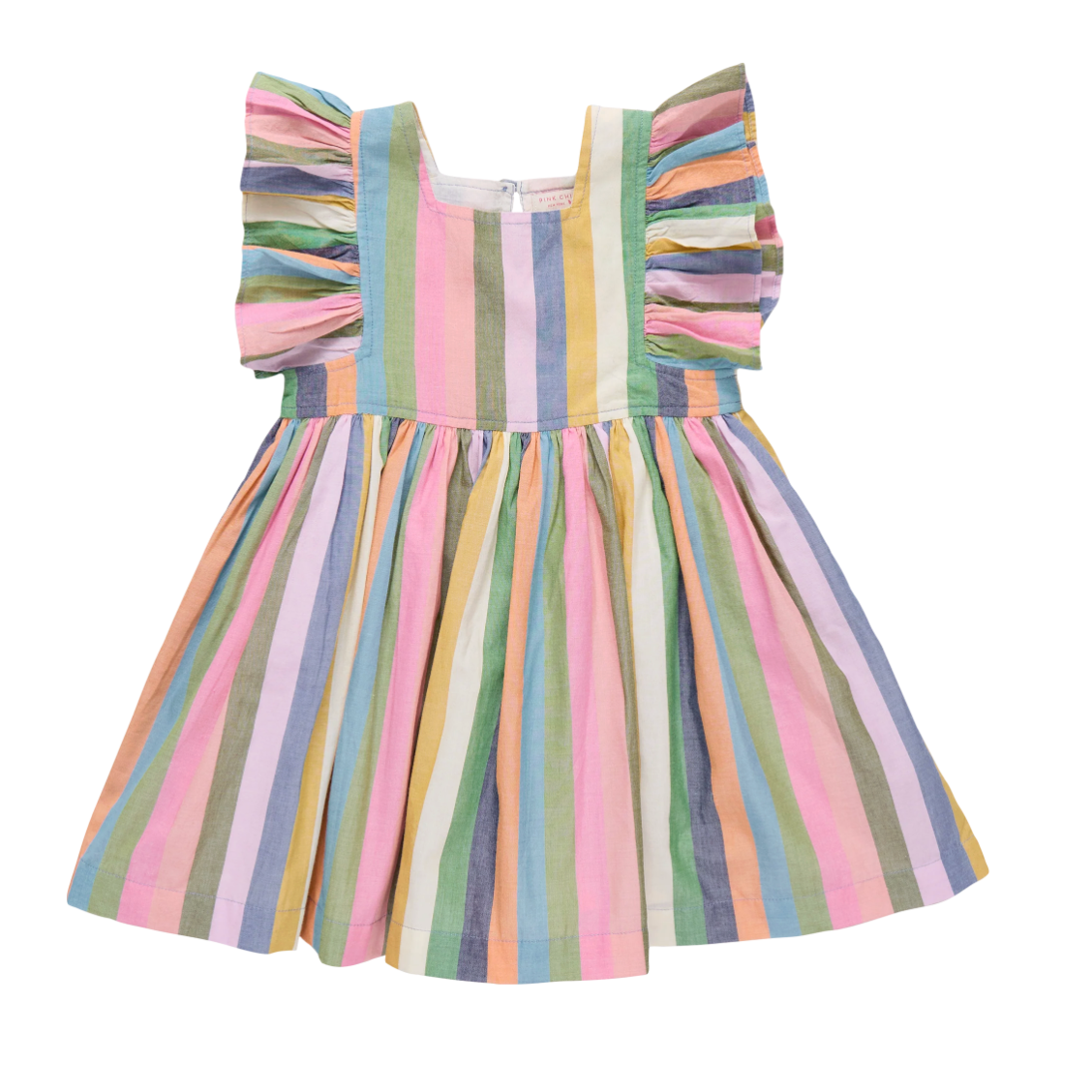 Girls elsie Dress- parade stripe