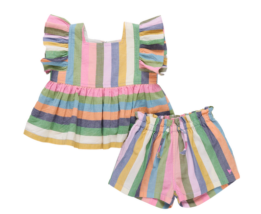 Baby Girls Elsie 2-PC Set- Parade Stripe