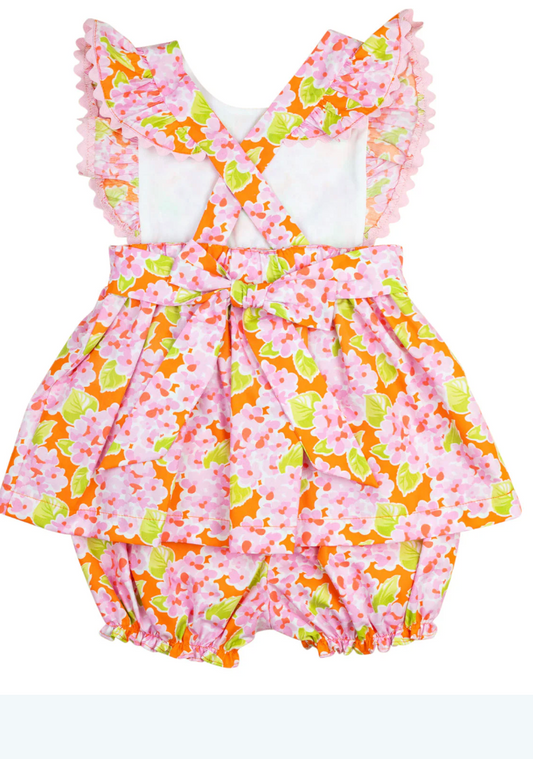Pink Bunch of Flowers Penny Bloomer Set