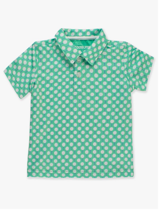 Tiny Tee Time Knit Short Sleeve Performance Polo