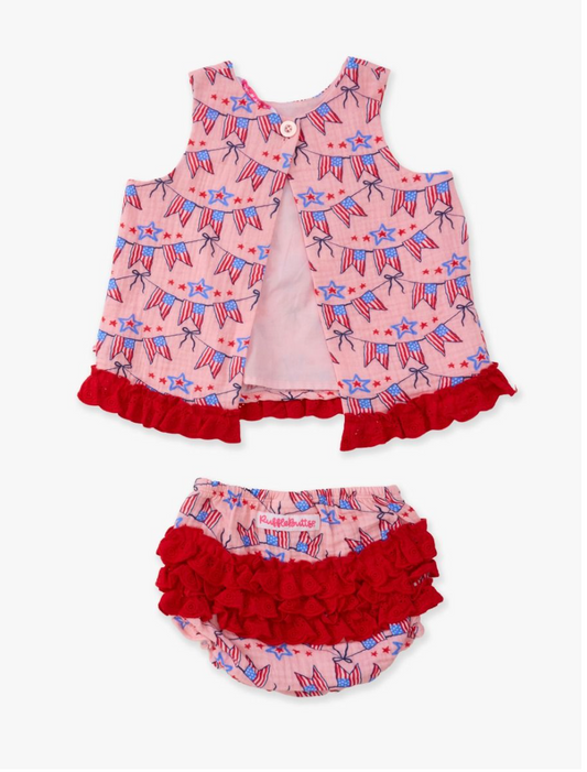 American Sweetheart Cotton Gauze Swing Top and Bloomer Set